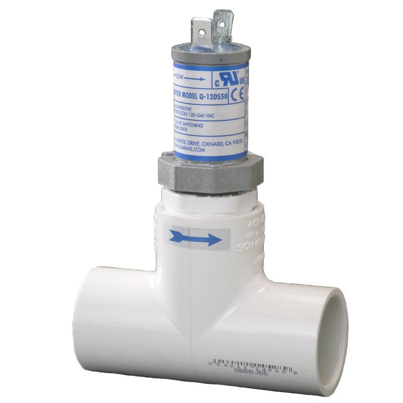 Capteur de débit d'eau placé après la pompe de circulation ou flow switch pour j300 led