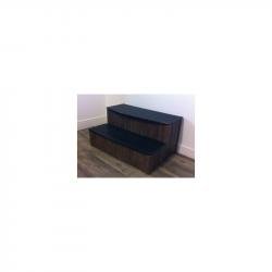 Marche-pied 2 marches droites Terracina vintage cedar